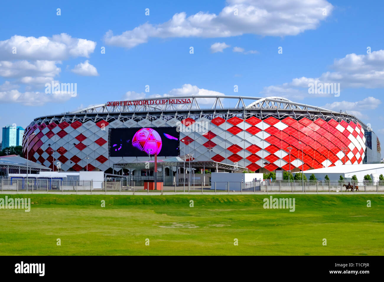 Moscow, Russia - May 30, 2018: Main view of Spartak Stadium or ...