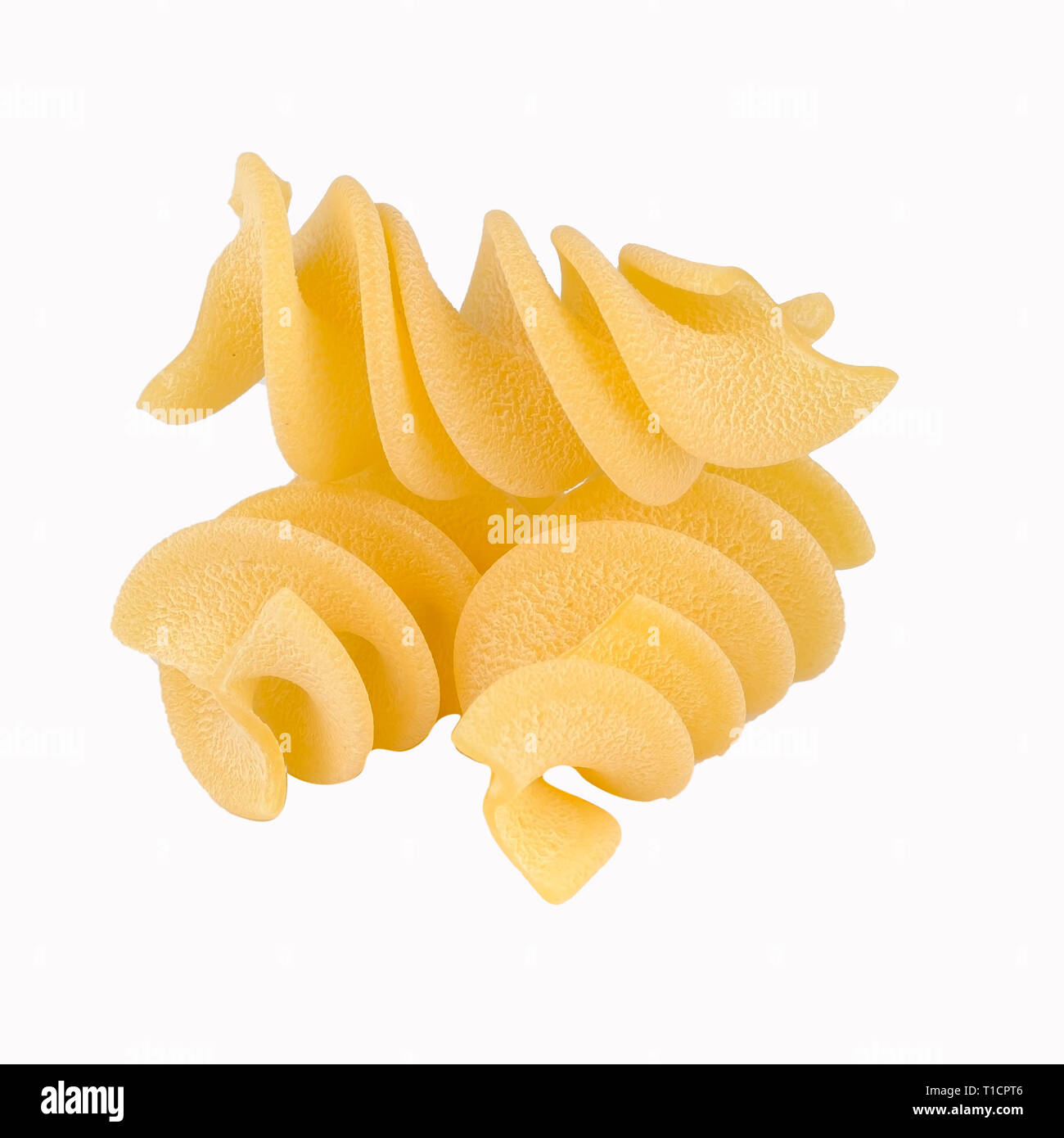 Giant fusilli pasta isolated on white. Close up view Stock Photo Alamy