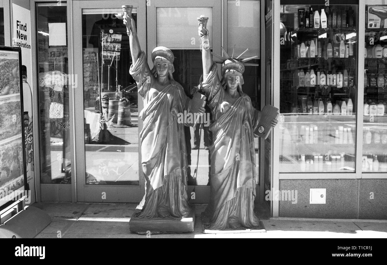 Statues of Liberty Stock Photo
