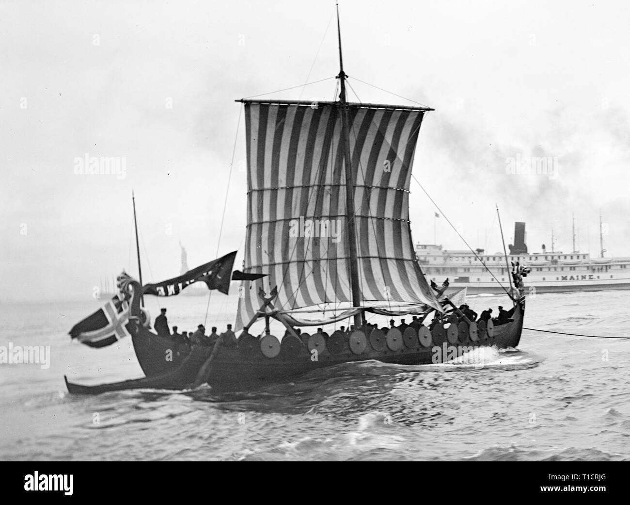 The Viking ship, 1893 Stock Photo