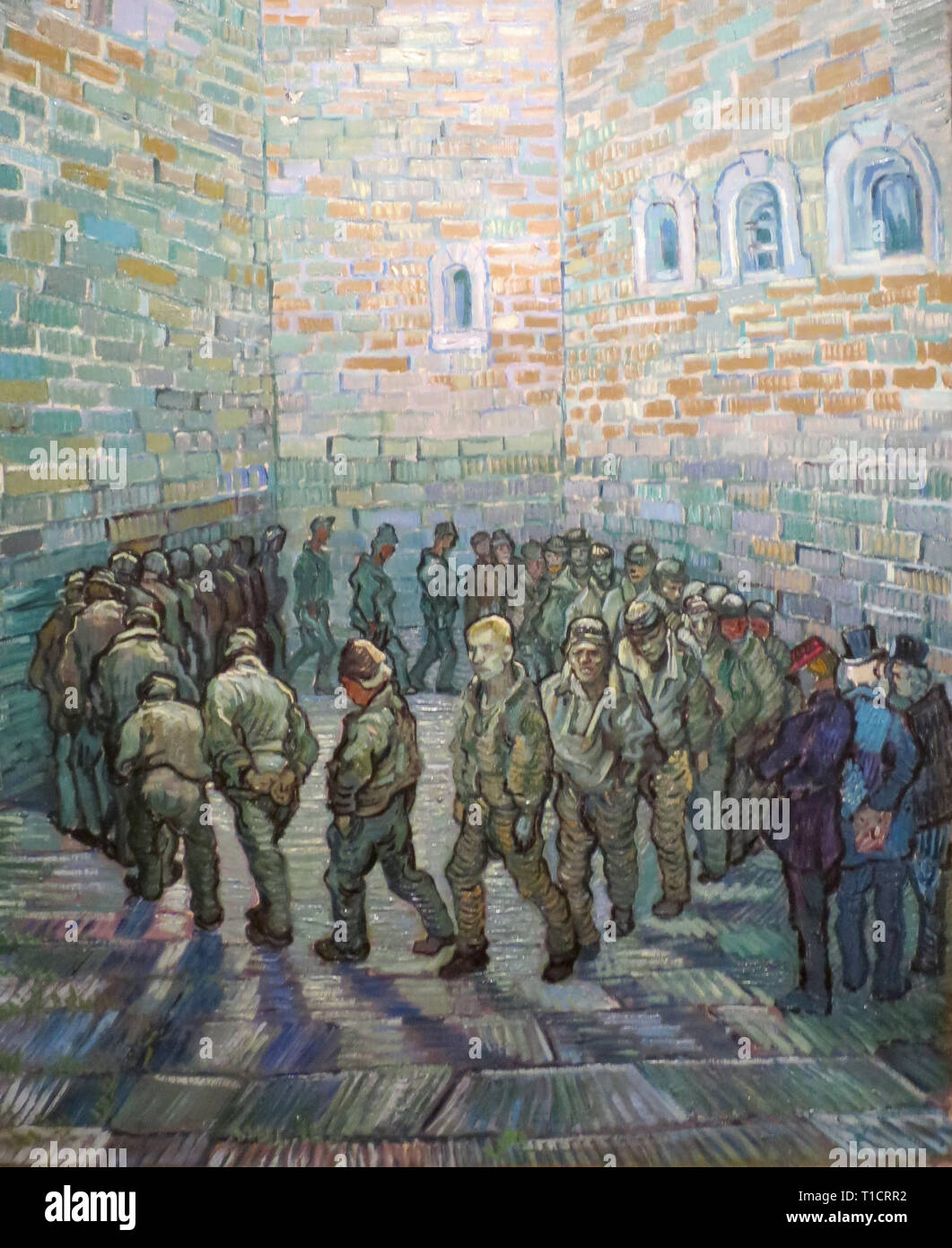 Prisoners Exercising by Vincent van Gogh Stock Photo