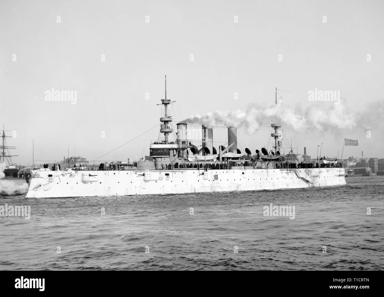 USS New York, 1893 Stock Photo