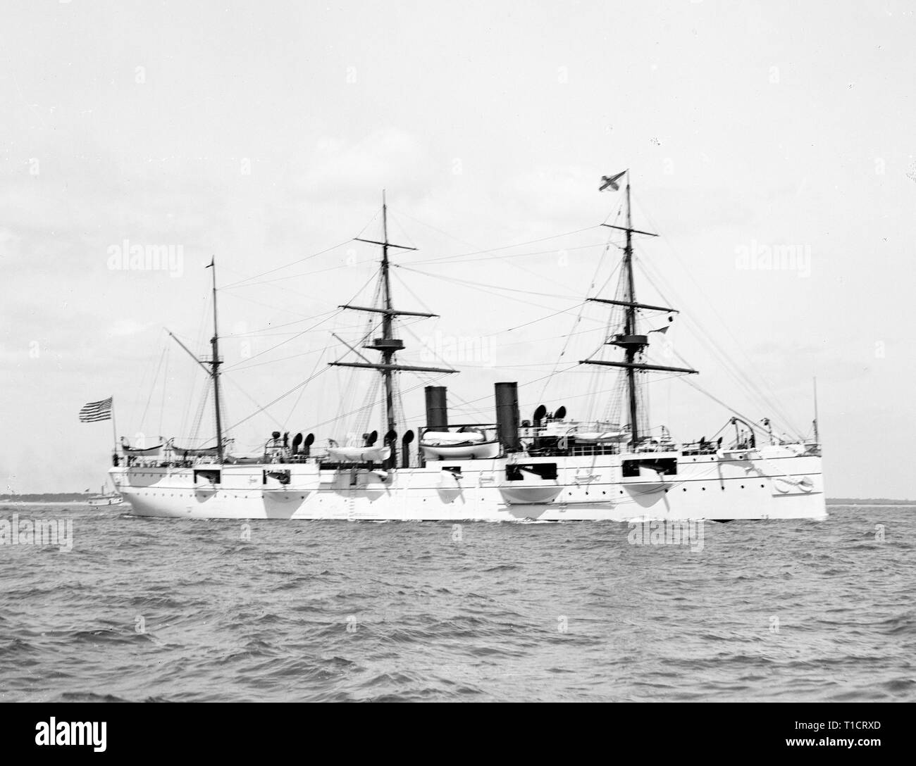 USS Newark, 1893 Stock Photo