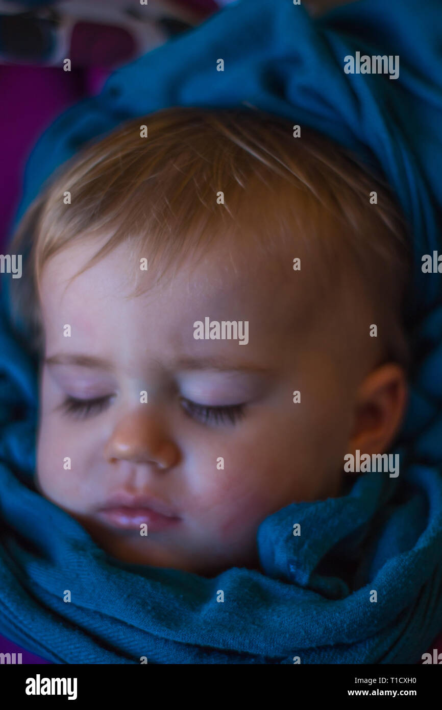 My son growing up and playing Stock Photo