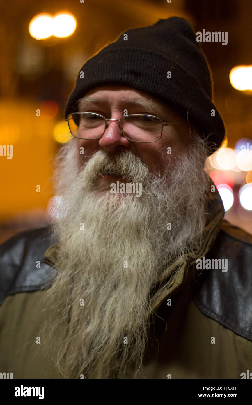 My old hippy father Stock Photo