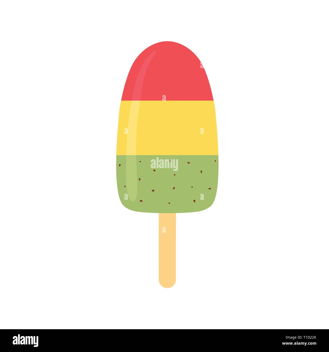 Popsicles, fruit ice cream on a stick Stock Vector