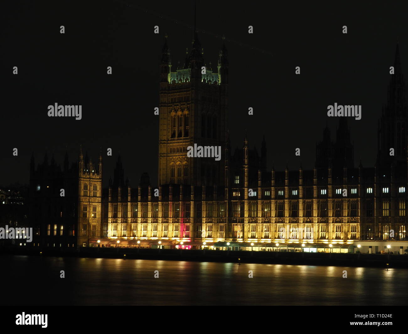 House of Parliament by Night - London Stock Photo