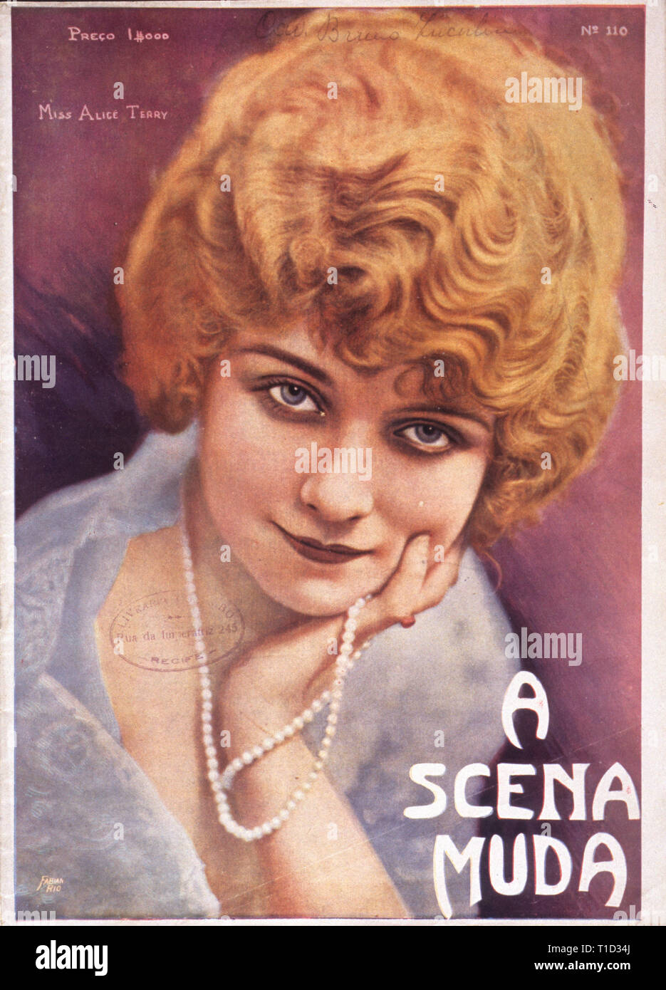 A scena muda, 1923, 110, Alice Terry, The first brasilian movie magazine  Stock Photo - Alamy