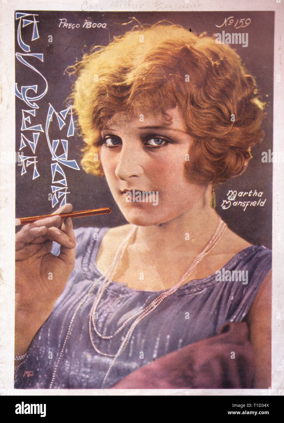 A scena muda, 1924,159, Martha Mansfield, The first brasilian movie magazine, Stock Photo
