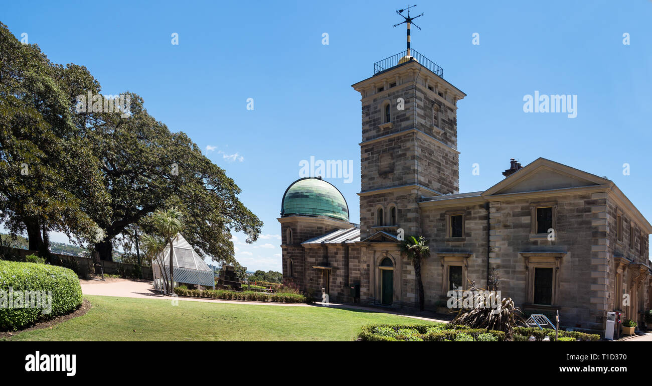 Historical, hilltop site with harbor views featuring an observatory & planetarium with films. Stock Photo