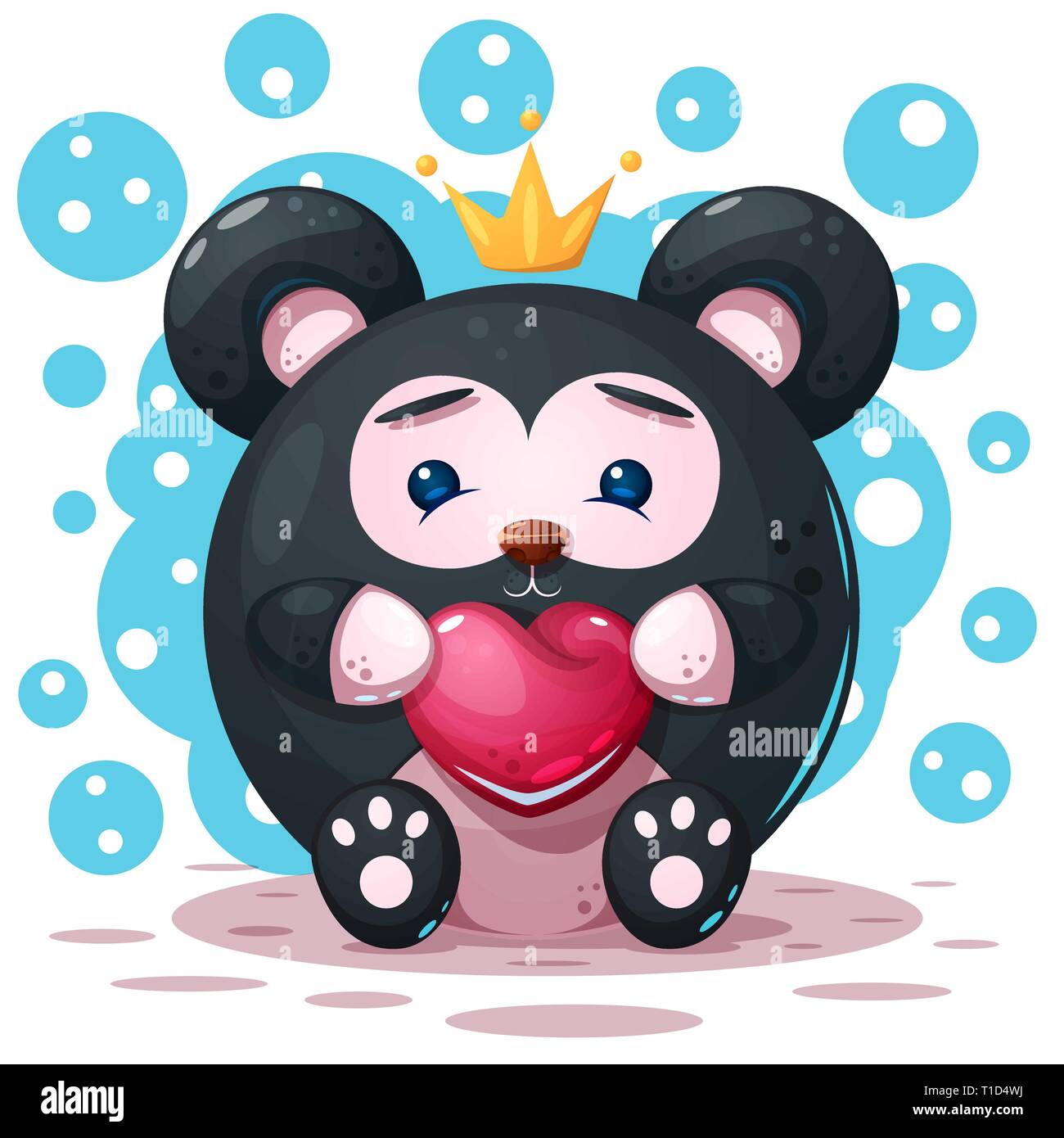 Cute, funny - cartoon panda character Stock Vector Image & Art - Alamy