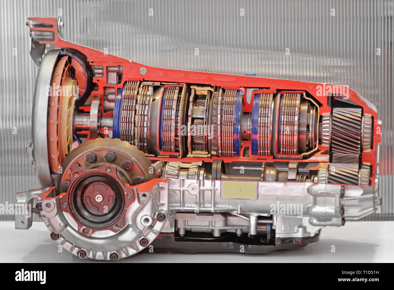 Cross Section of Five Speed Automatic Shifting Transmission Gearbox