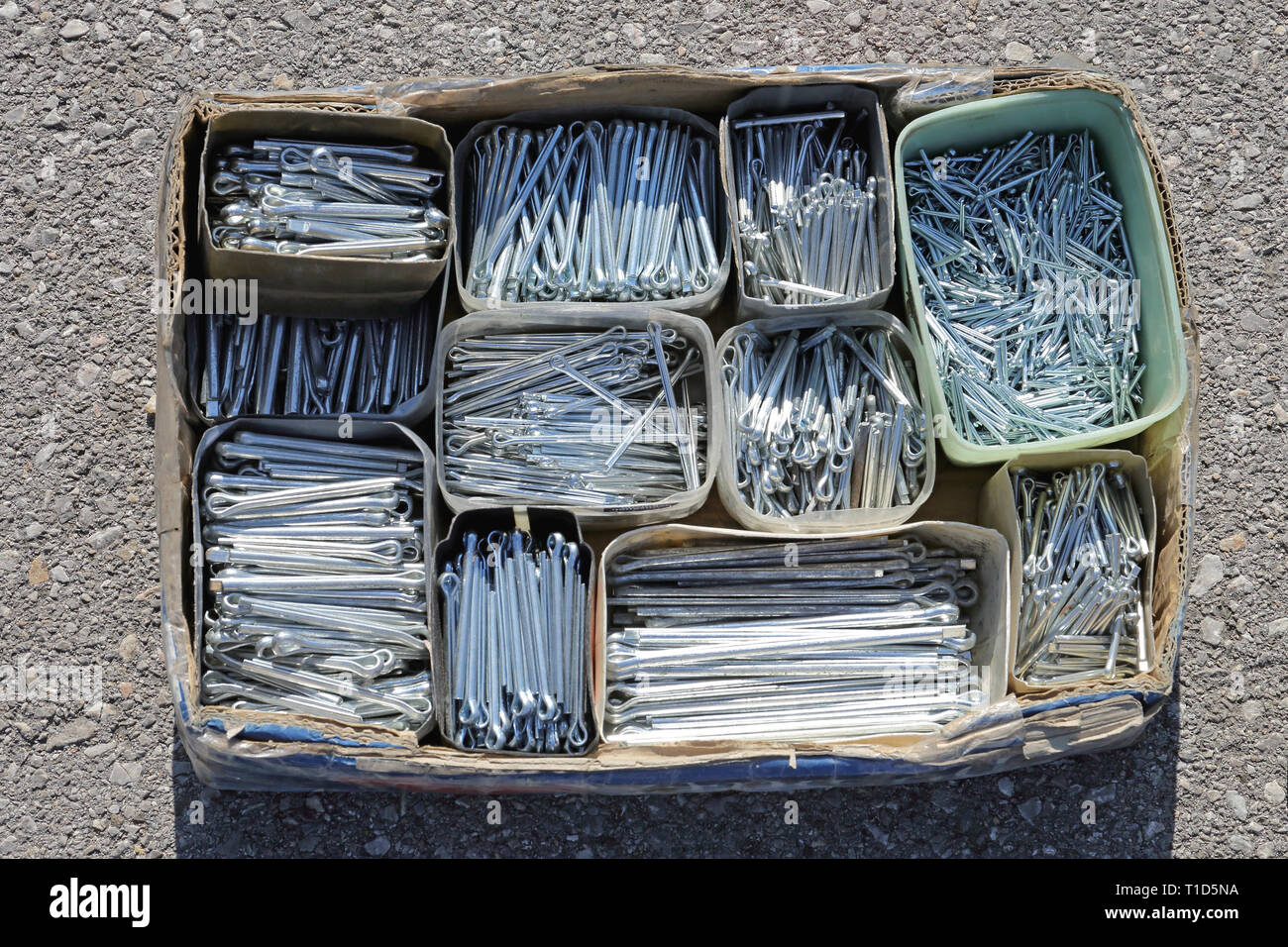 Split Pin Cotter Key Safety Metal Fasteners in Boxes Stock Photo Alamy