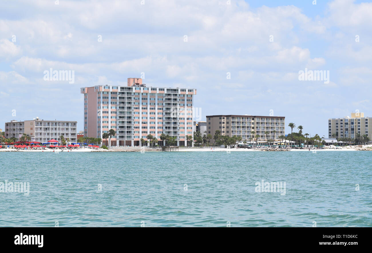 Beach resorts on Clearwater Beach (Clearwater Point Stock Photo Alamy