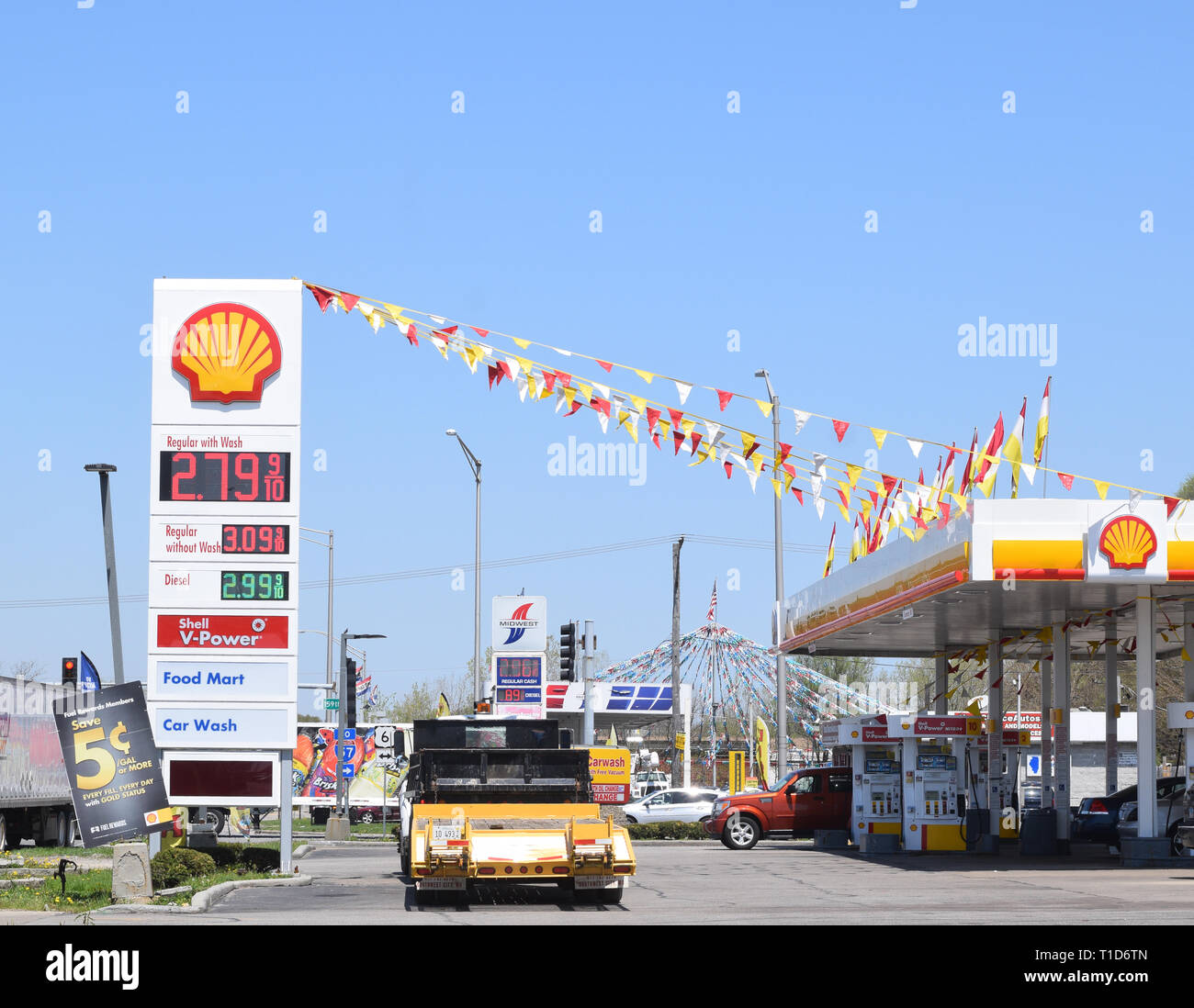 Markham Illinois Shell gas station Stock Photo Alamy