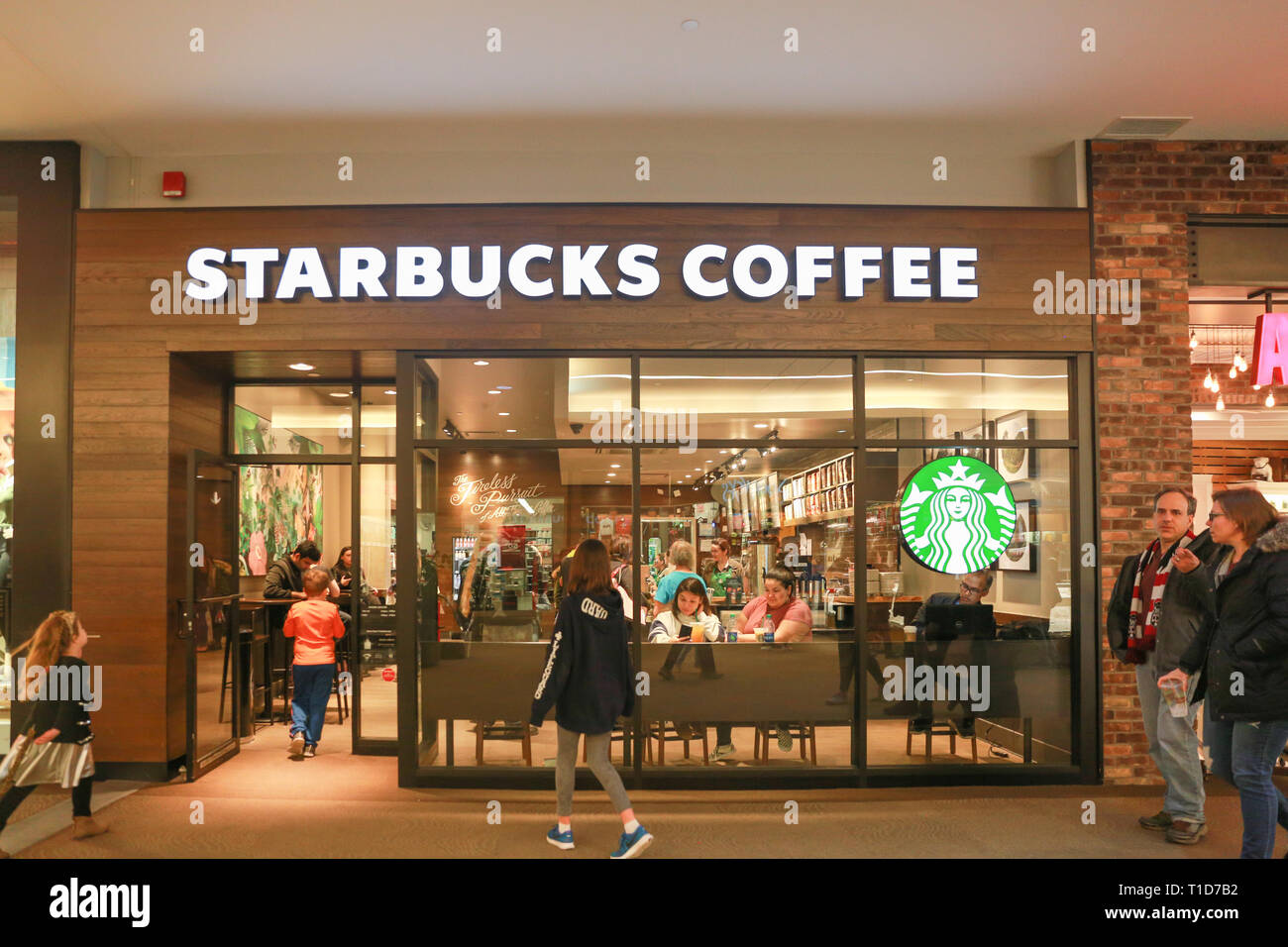 Lawrence Township New Jersey, February 24, 2019:Starbucks Coffee store