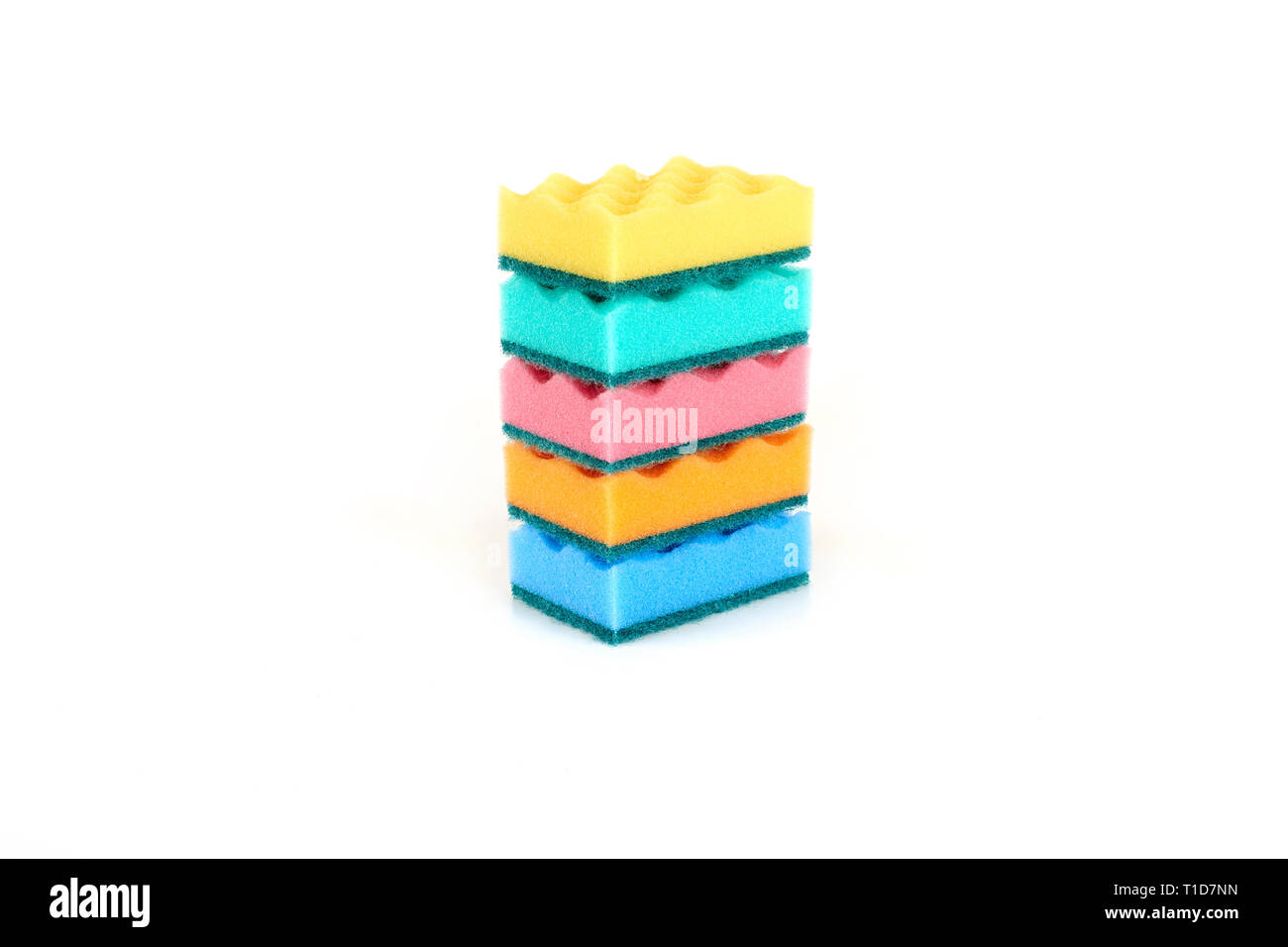 set of kitchen sponges isolated on the white background Stock Photo - Alamy