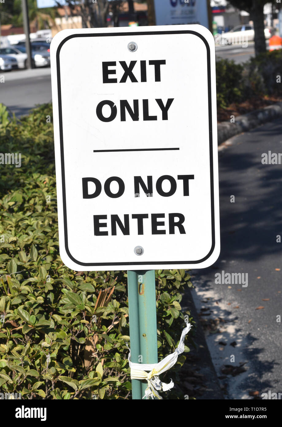 Exit Only Do Not Enter Sign
