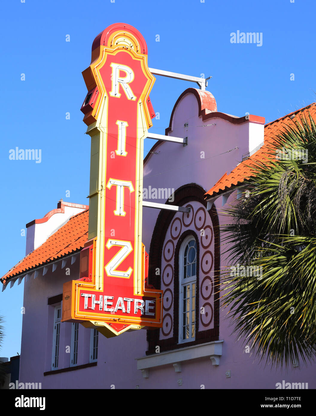 Ritz Theater Sign in downtown Winter Haven Florida Stock Photo Alamy