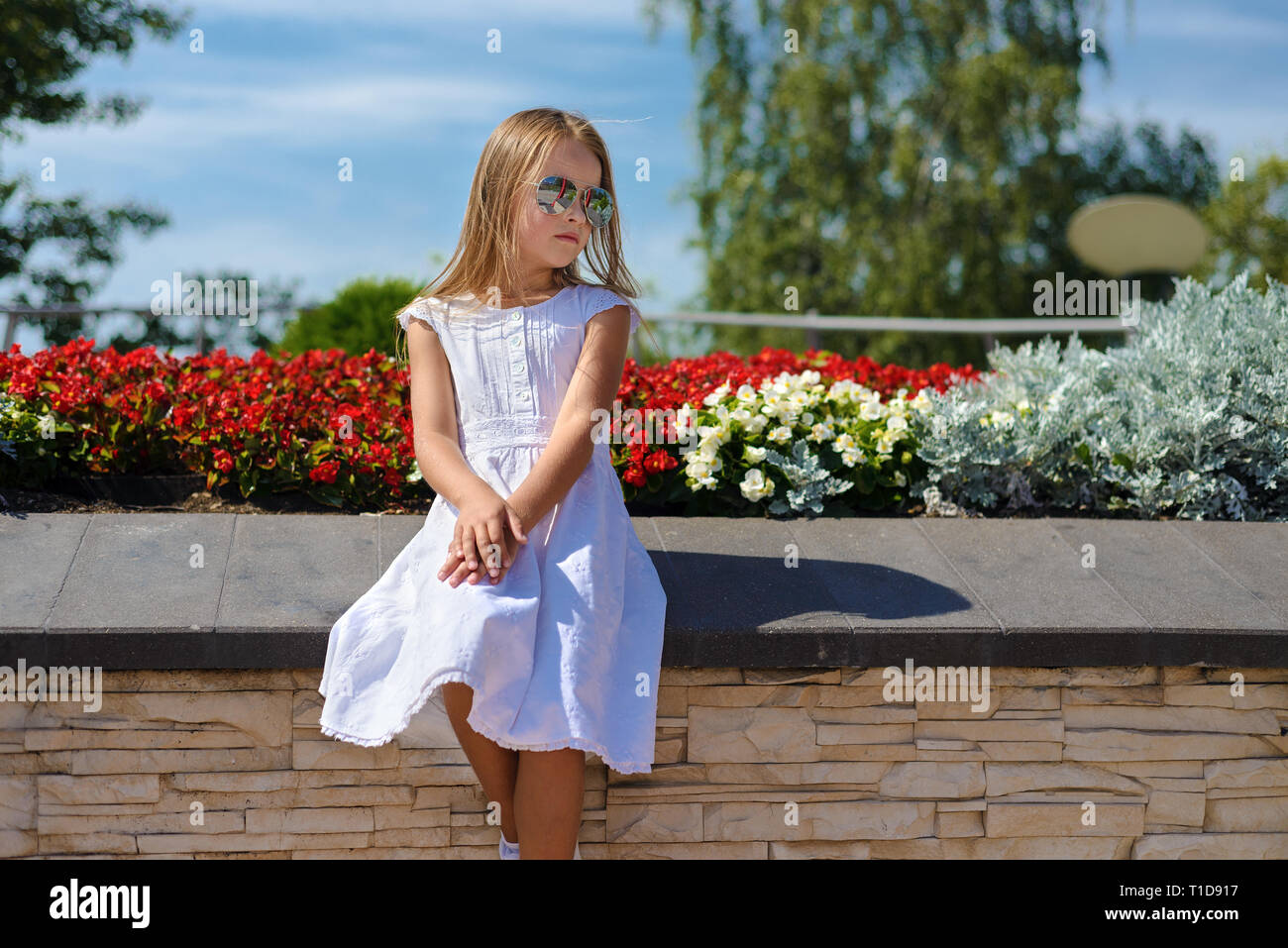 red dress with little white flowers