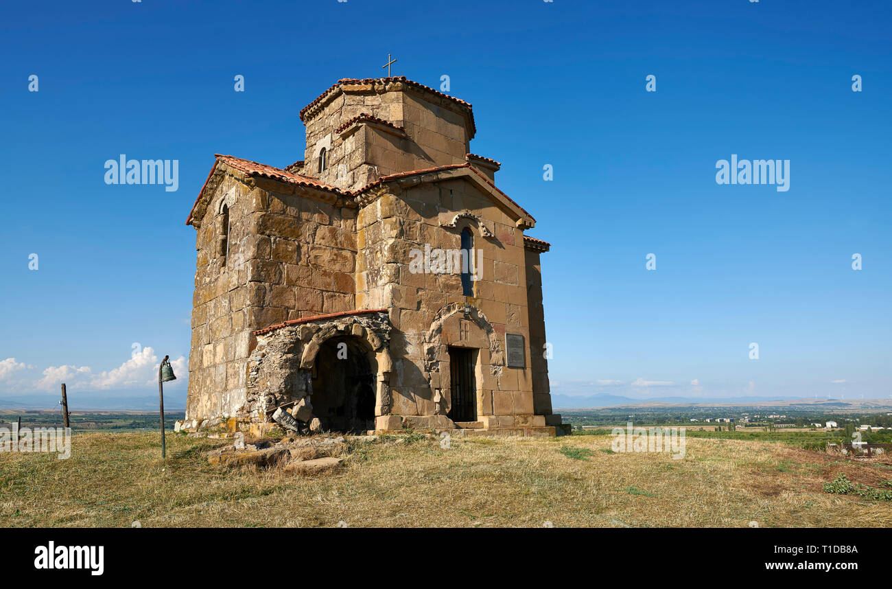 Pictures and images of St Giorgi (St George) Church, Samtsevrisi, Georgia (country). A perfect example of a 7th century Byzantine “Tree Cross” church  Stock Photo