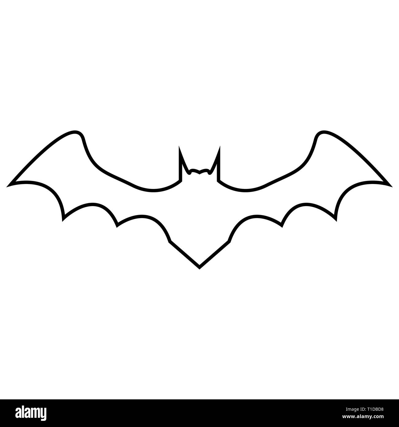 cartoon bat on white background vector illustration Stock Vector Image &  Art - Alamy