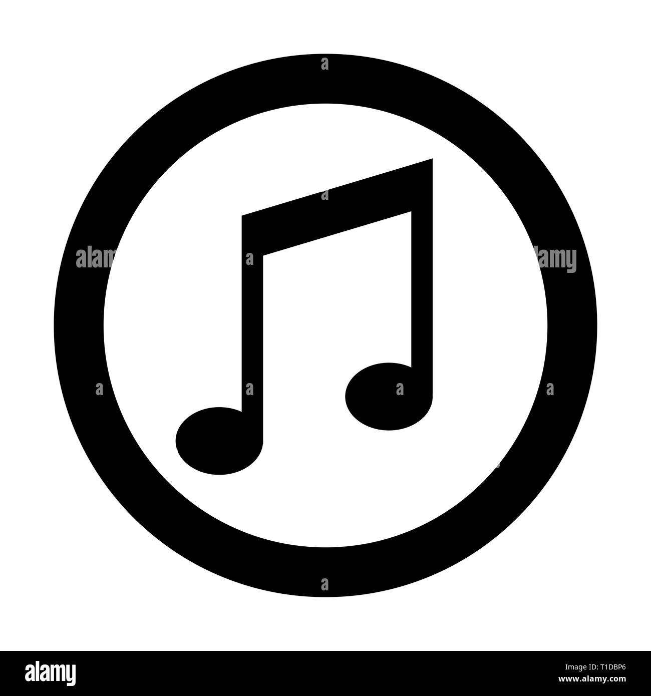 Vector music Icon note  Stock Vector