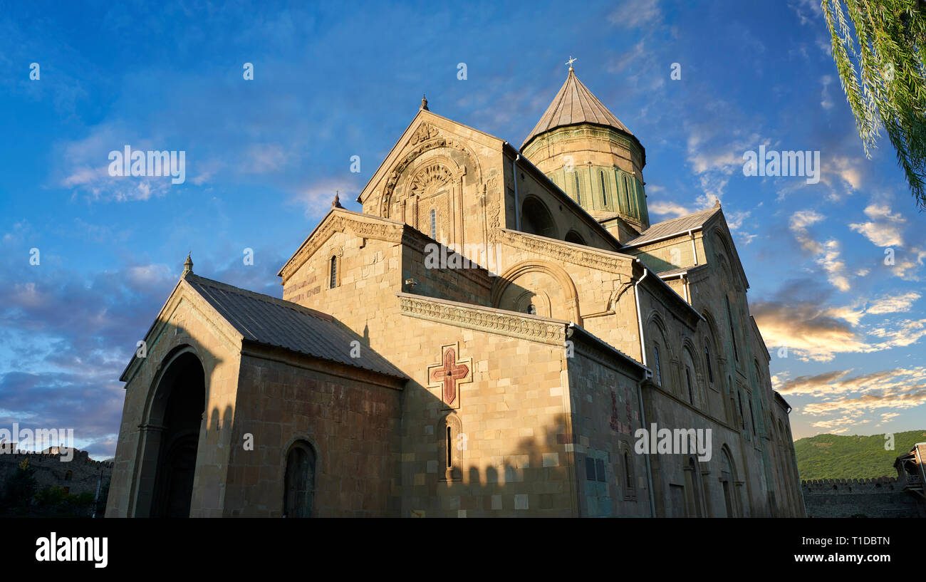 Pictures & images of the Eastern Orthodox Georgian Svetitskhoveli Cathedral (Cathedral of the Living Pillar) , Mtskheta, Georgia (country). A UNESCO W Stock Photo