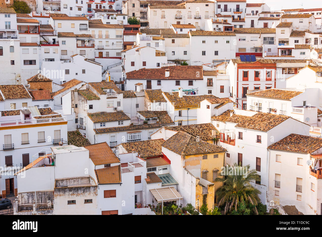 Almodovar del Rio, Cordoba Province, Andalusia, Spain.  View of village. Stock Photo