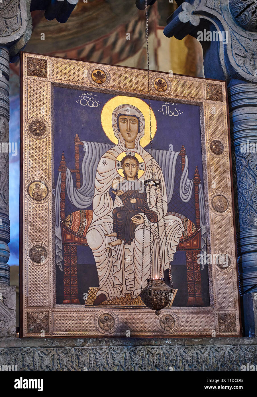 Pictures & images of the interior Iconostasis screen and icons. The ...