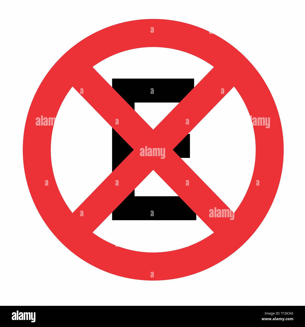 Stop sign prohibited traffic Stock Vector Images Alamy
