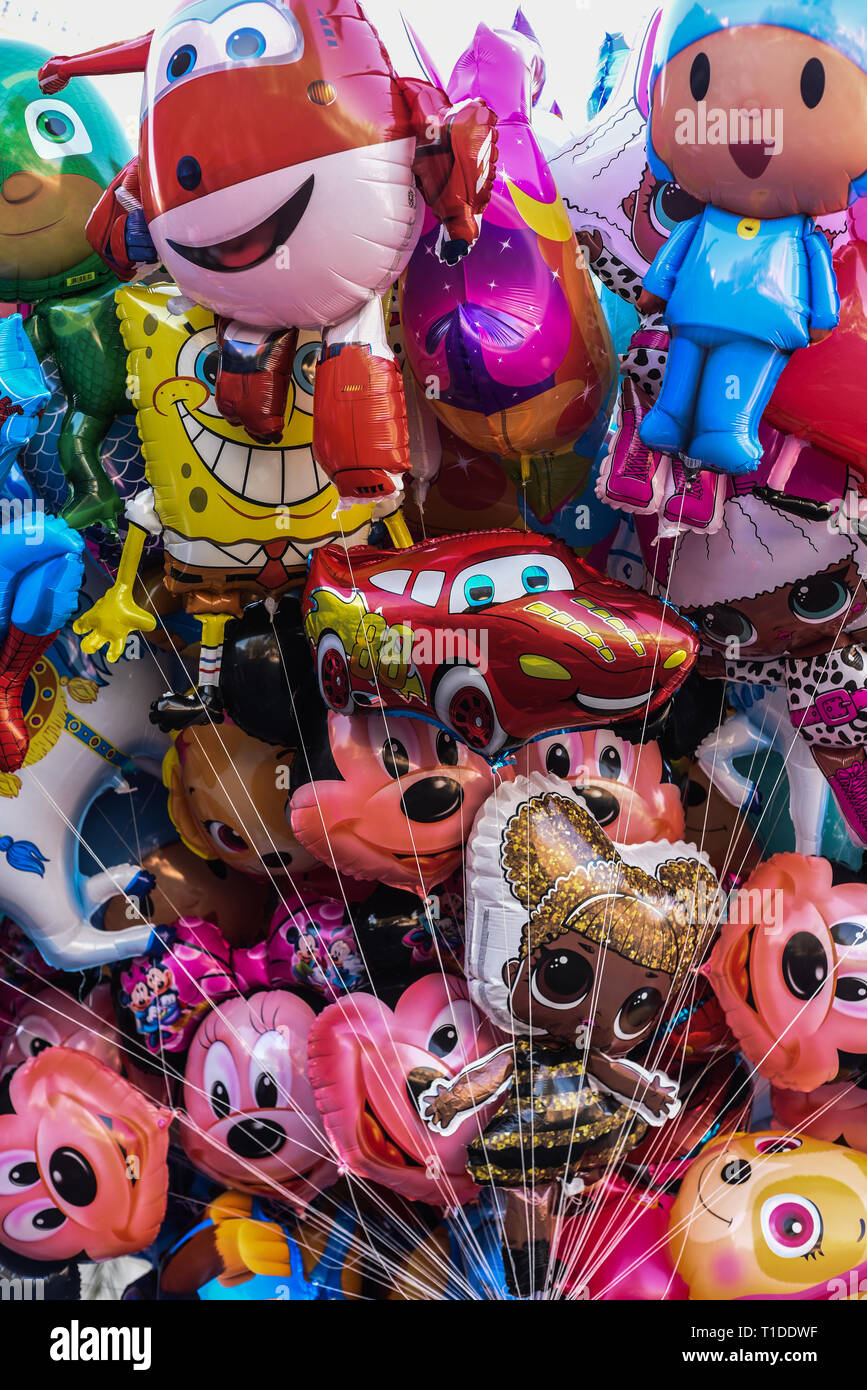 Plastic balloons with different faces of cartoon characters Stock Photo - Alamy Plastic balloons with different faces of cartoon characters Stock Photo - Alamy