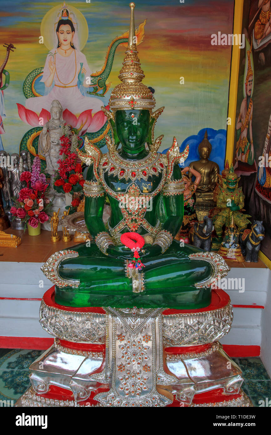 Buddha statue at What Phra That Doi Kham Stock Photo