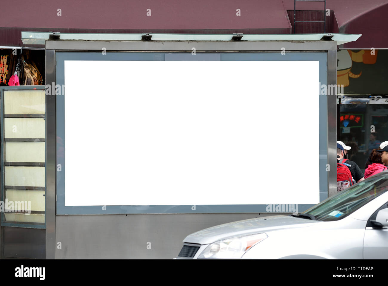 Billboard mockup, newsstand advertising. Clipping path included Stock Photo