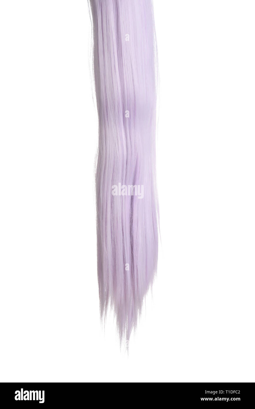 very long mauve color hair Stock Photo