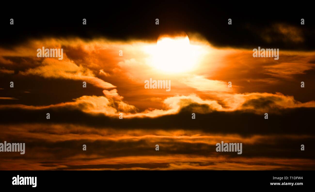 Golden sunset Stock Photo