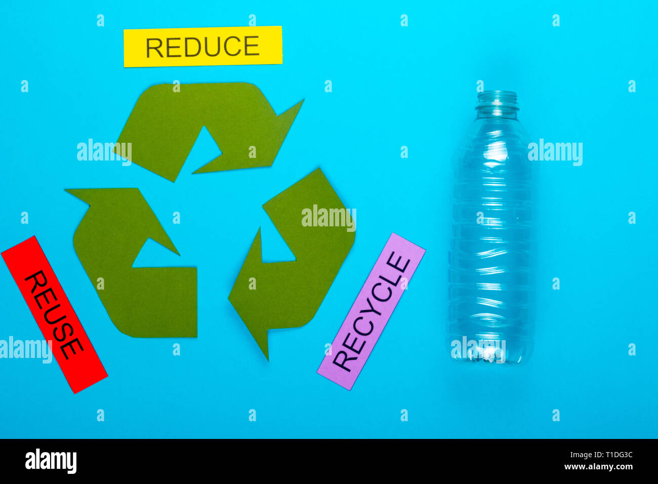 Recycle concept showing the green recycle logo with reduce, reuse ...