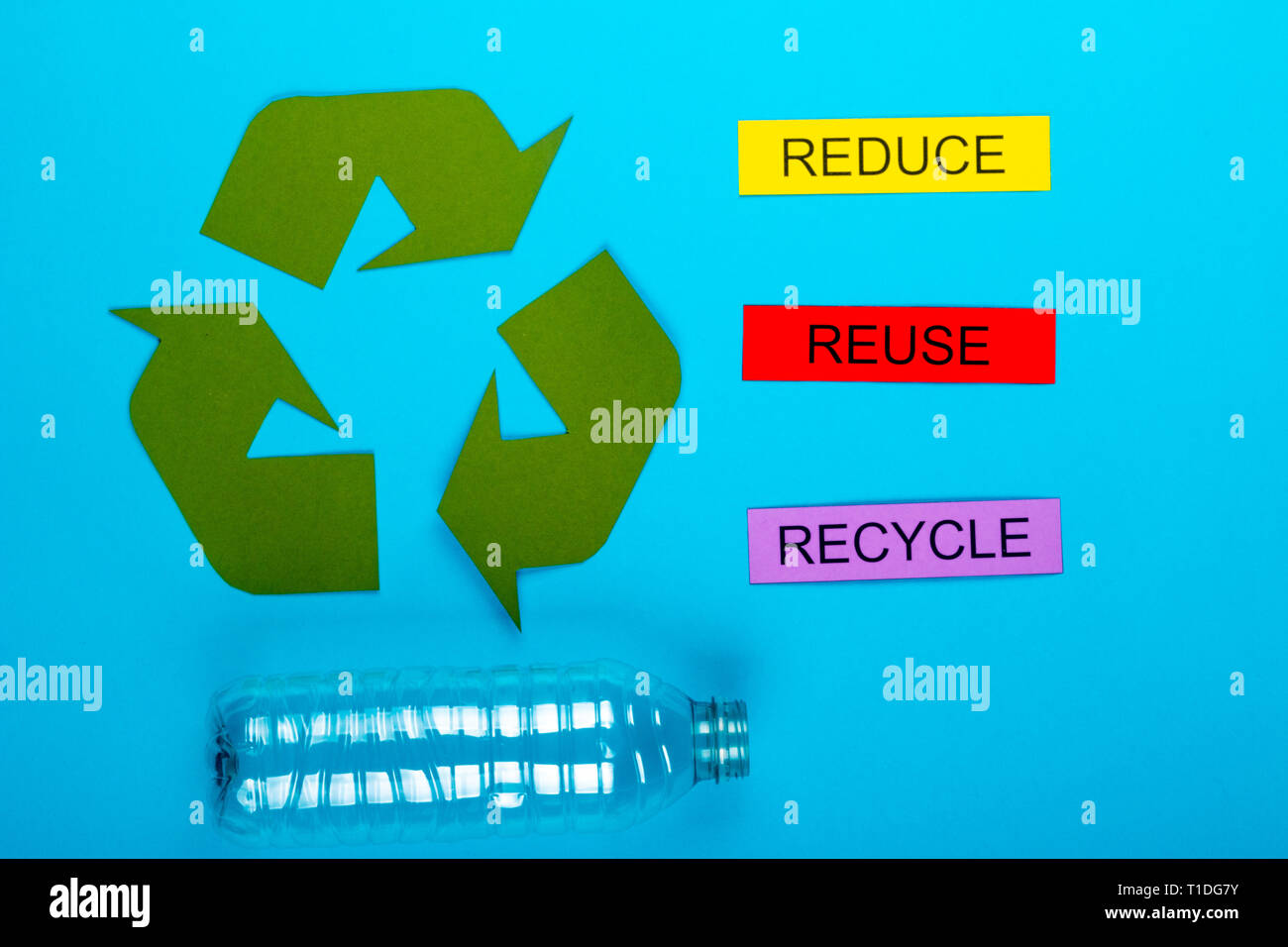 Recycle concept showing the green recycle logo with reduce, reuse ...