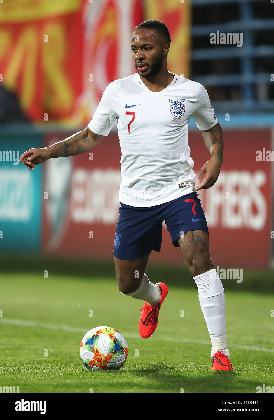 England S Raheem Sterling During The Uefa Euro 2020 Qualifying Group A Match At The Podgorica City Stadium Stock Photo Alamy