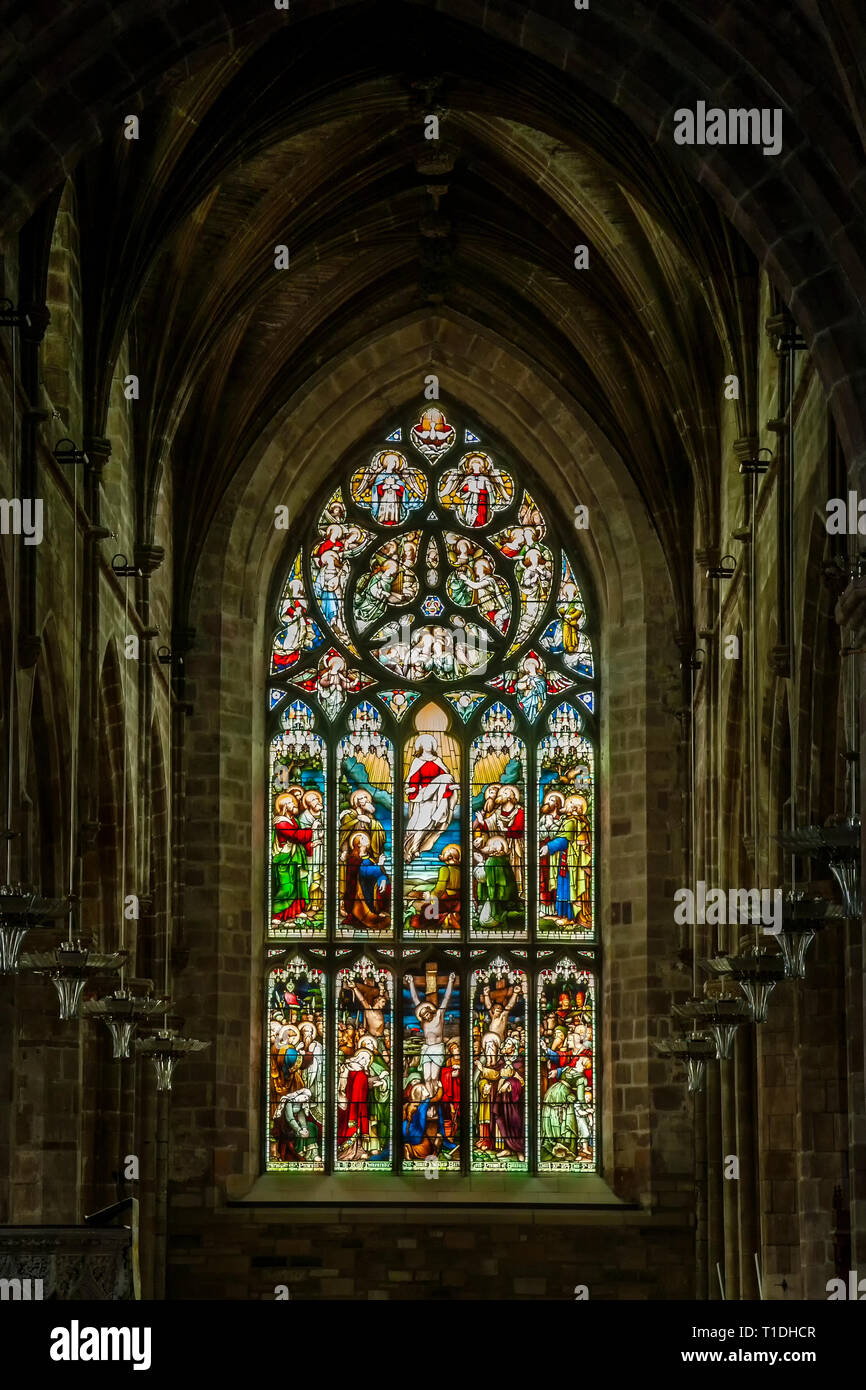 Stained glass window, St. Giles' Cathedral, Edinburgh, Scotland, United