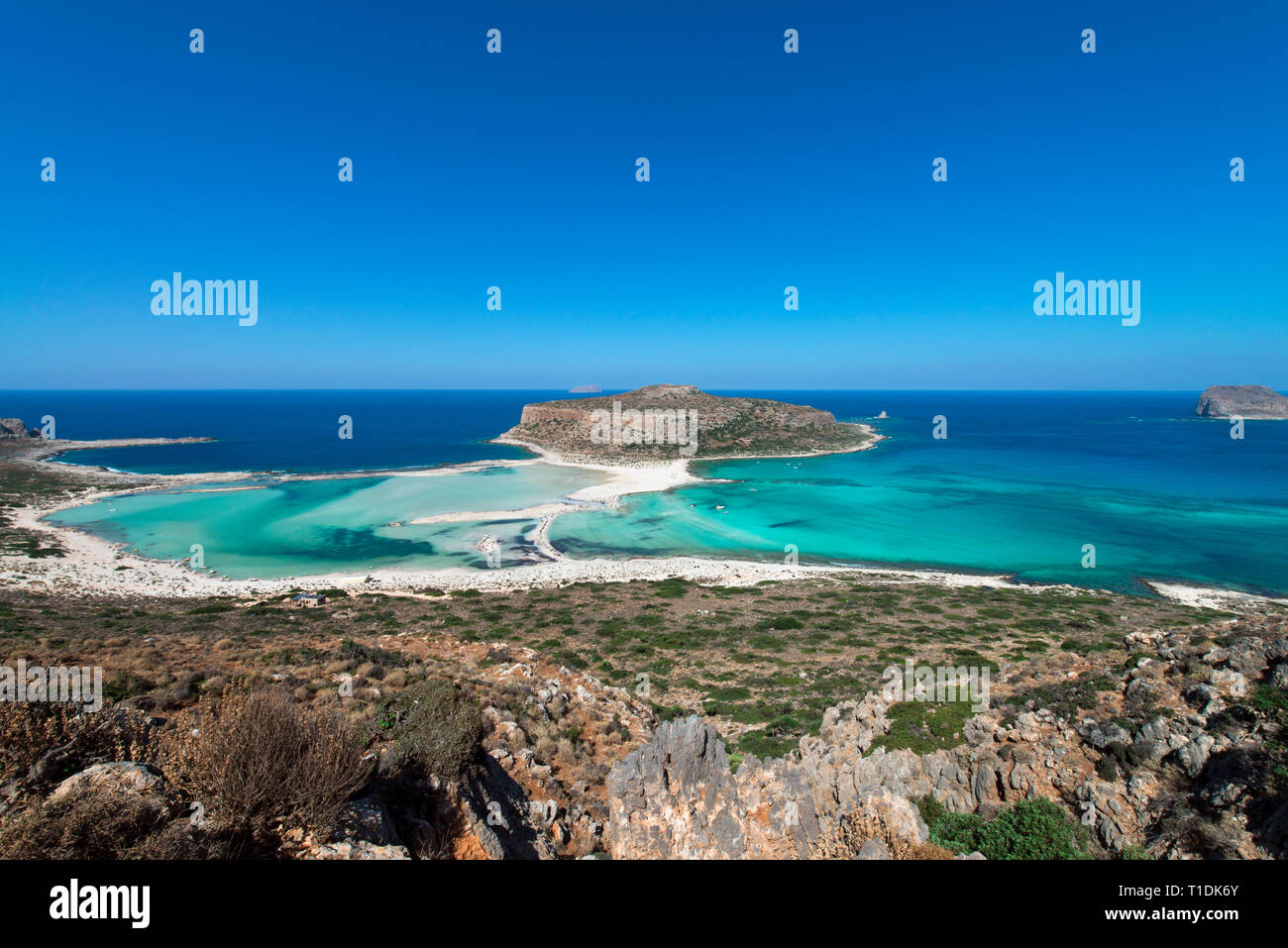 Balos lagoon, a paradise and relaxing beach with crystal clear water ...
