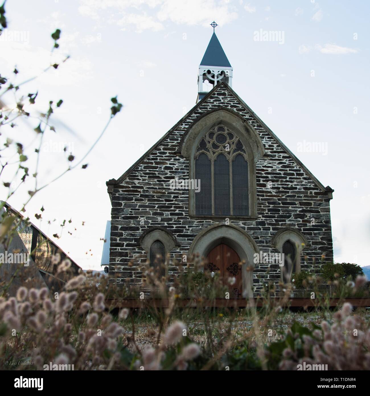 Old Church in the Heritage Precinct of Cromwell, NZ Stock Photo