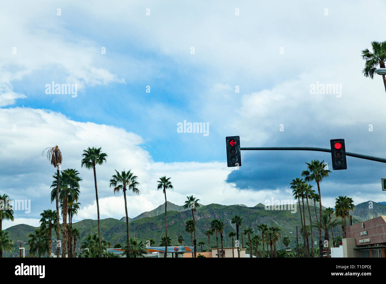 The green hills around Palm Springs California in the spring of 2019