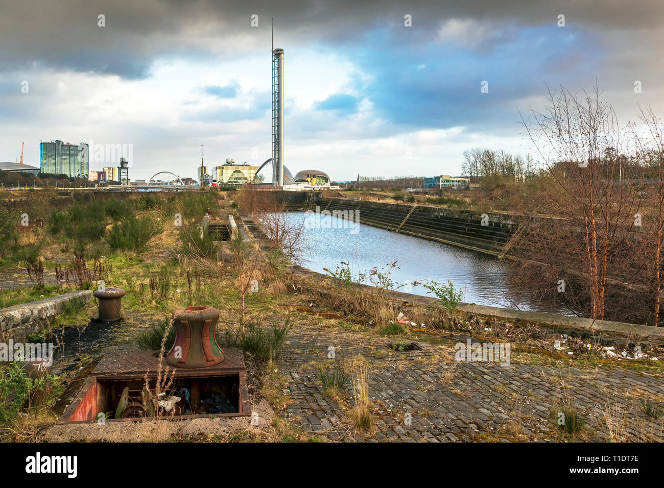 Govan graving docks, Govan, River Clyde, Glasgow, Scotland, UK Stock Photo