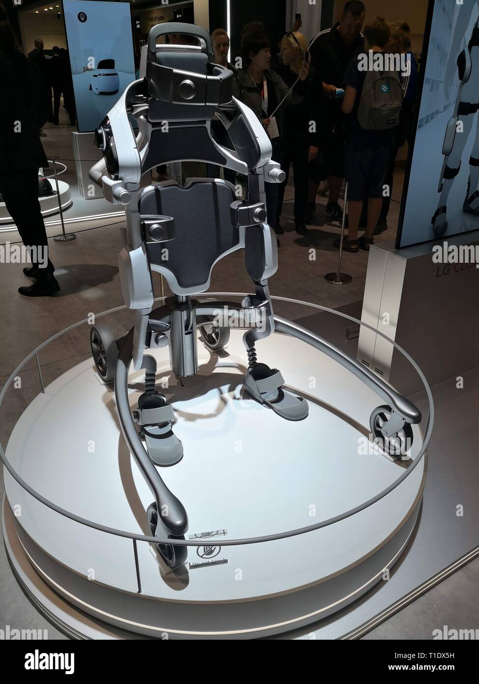 Berlin, Germany – September 1st, 2018: IFA: LG Cloi Suitbot, exosuit Stock Photo