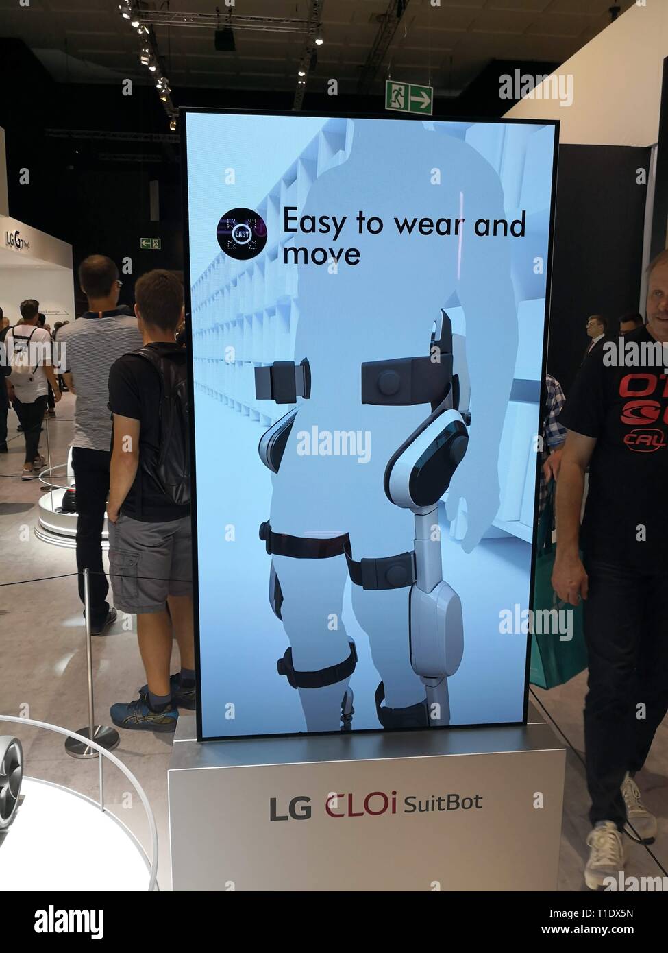 Berlin, Germany – September 1st, 2018: IFA: LG Cloi Suitbot, exosuit Stock Photo