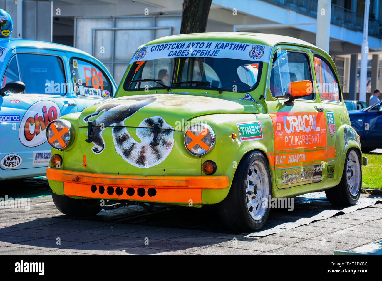 Sajmski autoslalom 2019 - Zastava 850 Stock Photo