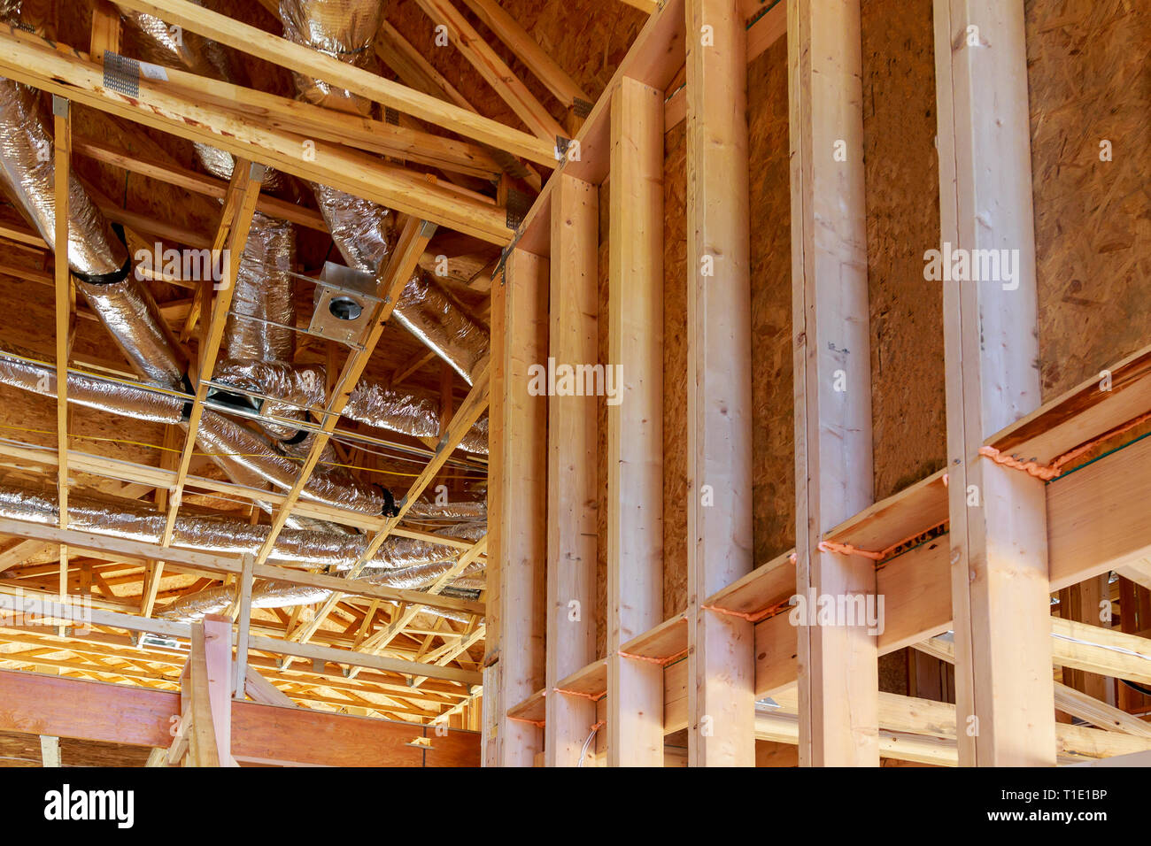 Whole house air ventilation and cleaning system in silver insulation