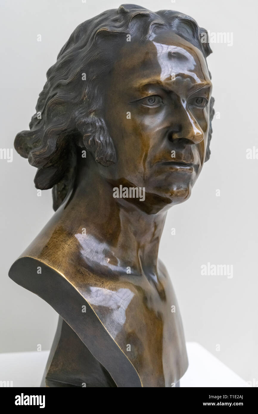 Contemporary bronze bust of famous painter Francisco de Goya  by Gaetano Merchi (1747-1825) Stock Photo