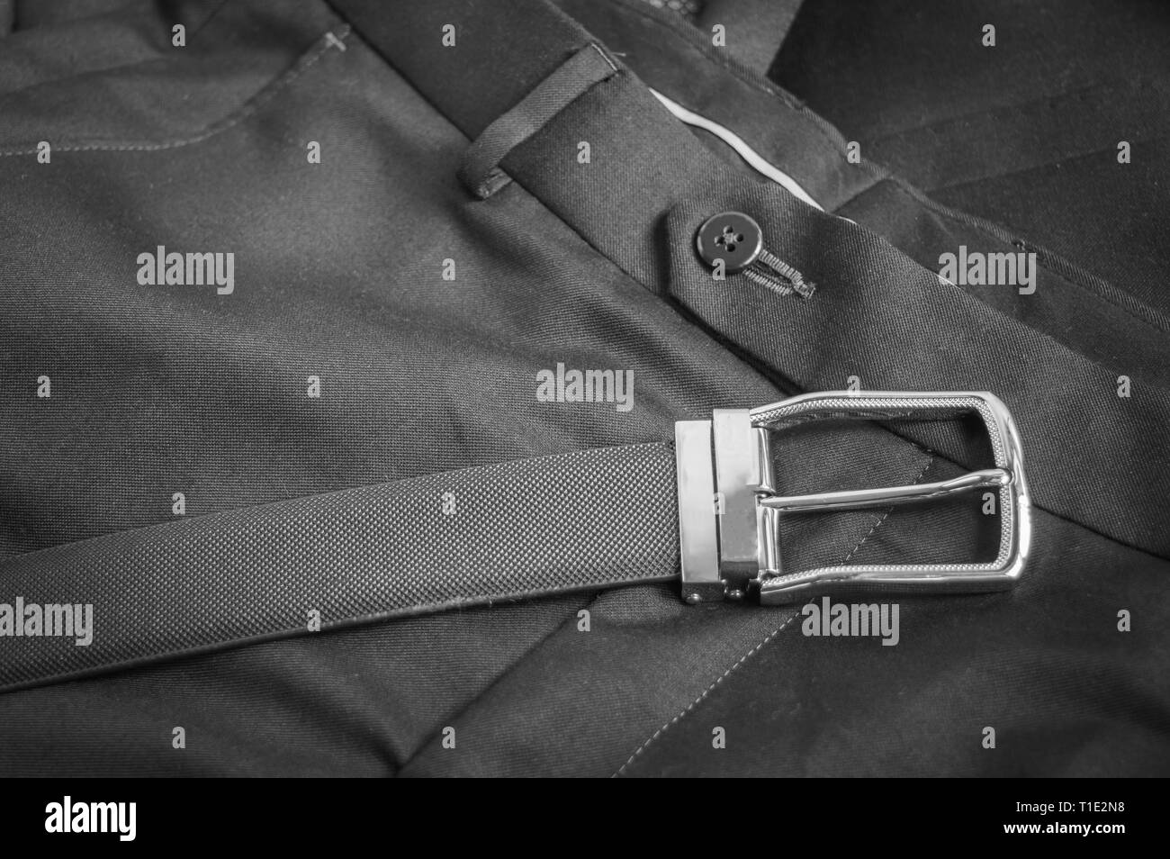 Leather pants black hires stock photography and images Alamy